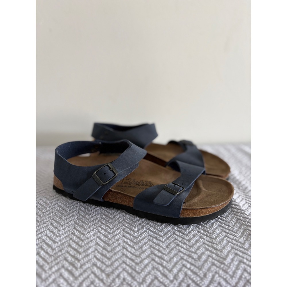 Birkis by Birkenstock Salina Navy Blue Backstrap Sandals Womens 38 L7 M5